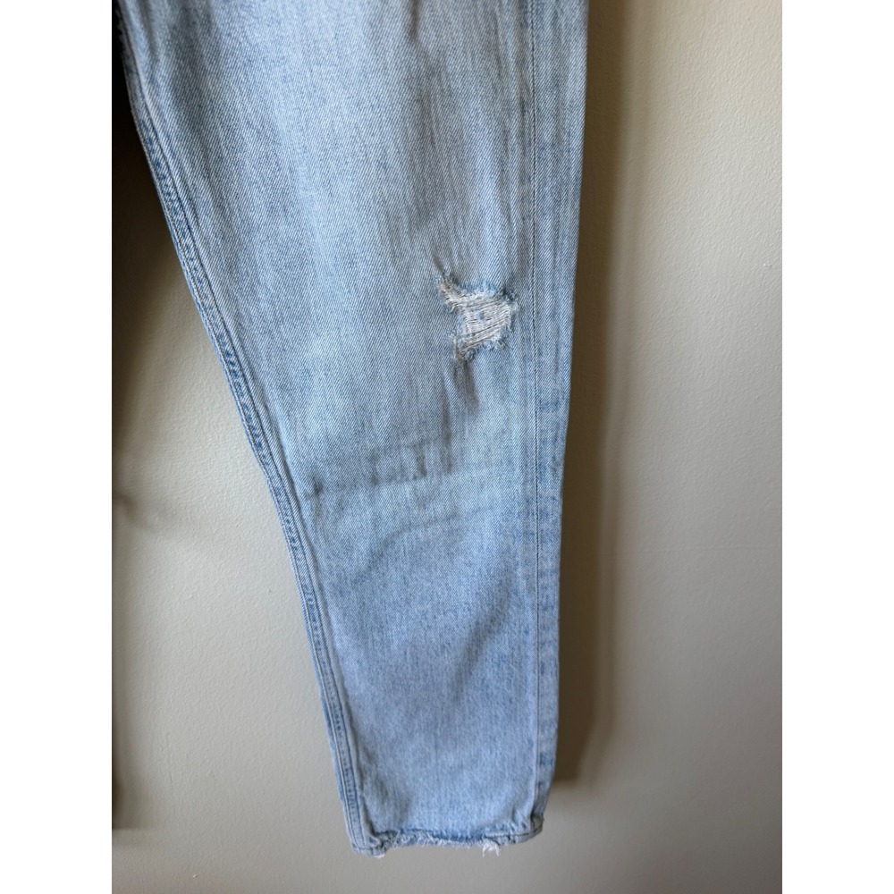 AGOLDE Riley 90's High Rise Jeans 26 Light Wash Distressed Straight Leg - Picture 7 of 9
